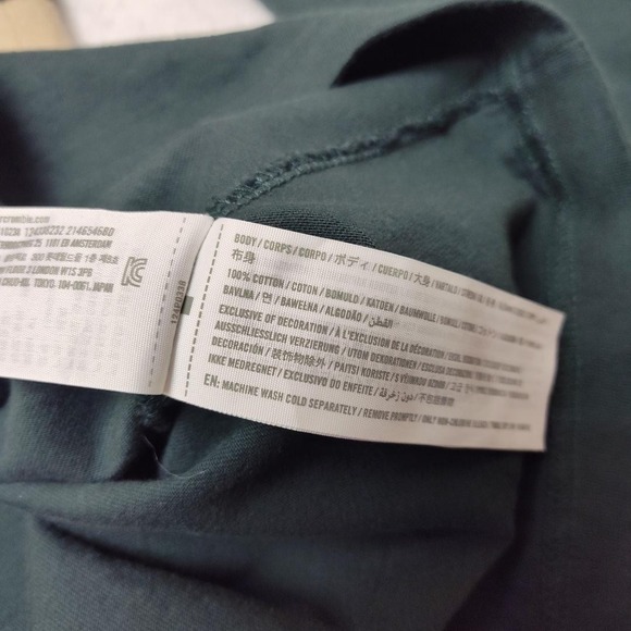 Abercrombie & Fitch Rugby Shirt Mens Medium Tall Maroon Green Stripe Oversized - Picture 7 of 10